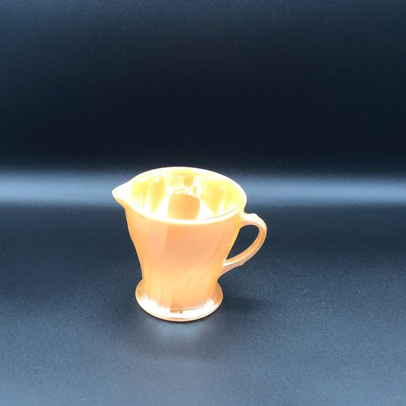 Anchor Hocking Fire King dinnerware cream and sugar set Peach - Picture 2 of 10